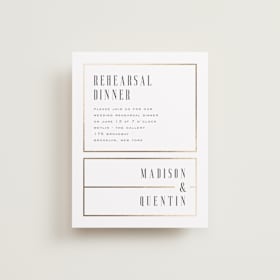 Foil-Pressed Rehearsal Dinner Cards