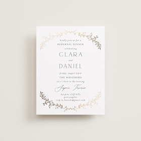 Foil-Pressed Rehearsal Dinner Cards