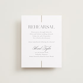 Foil-Pressed Rehearsal Dinner Cards