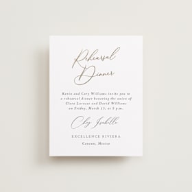 Foil-Pressed Rehearsal Dinner Cards