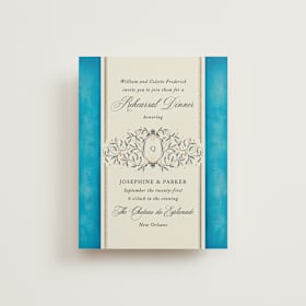 Foil-Pressed Rehearsal Dinner Cards