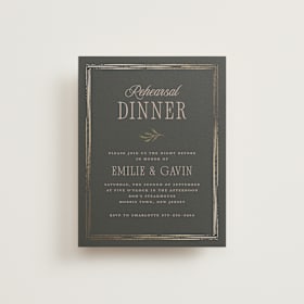 Foil-Pressed Rehearsal Dinner Cards