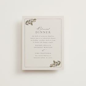 Foil-Pressed Rehearsal Dinner Cards