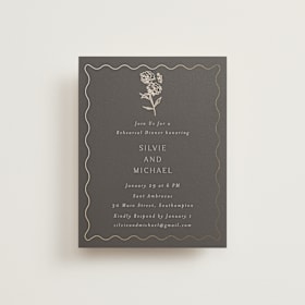 Foil-Pressed Rehearsal Dinner Cards