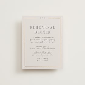 Foil-Pressed Rehearsal Dinner Cards