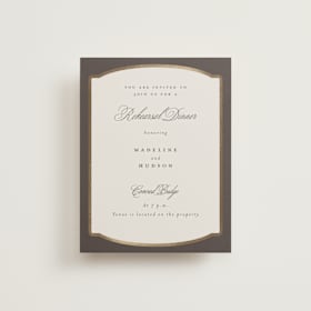 Foil-Pressed Rehearsal Dinner Cards