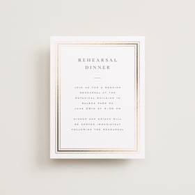 Foil-Pressed Rehearsal Dinner Cards
