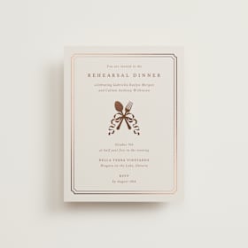 Foil-Pressed Rehearsal Dinner Cards