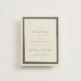 Foil-Pressed Rehearsal Dinner Cards