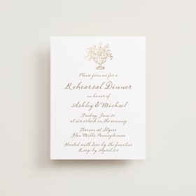 Foil-Pressed Rehearsal Dinner Cards