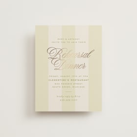 Foil-Pressed Rehearsal Dinner Cards