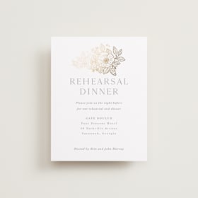 Foil-Pressed Rehearsal Dinner Cards