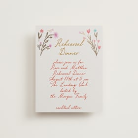 Foil-Pressed Rehearsal Dinner Cards