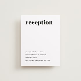 Reception Cards