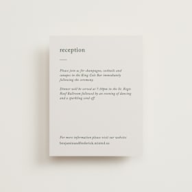 Reception Cards