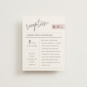 Reception Cards