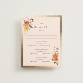 Foil-Pressed Multi-Event RSVP Cards