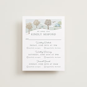 Foil-Pressed Multi-Event RSVP Cards