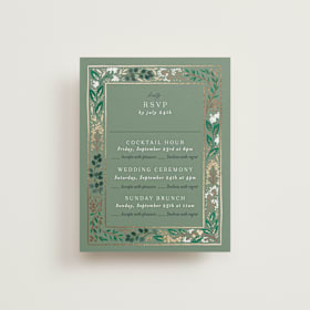 Foil-Pressed Multi-Event RSVP Cards