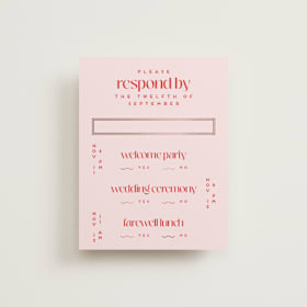 Foil-Pressed Multi-Event RSVP Cards