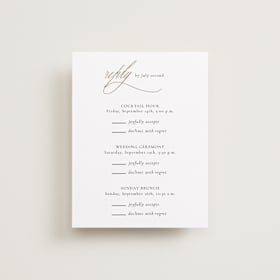 Foil-Pressed Multi-Event RSVP Cards