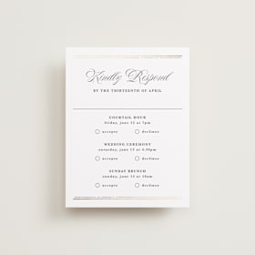 Foil-Pressed Multi-Event RSVP Cards