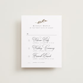 Foil-Pressed Multi-Event RSVP Cards