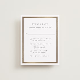 Foil-Pressed Multi-Event RSVP Cards