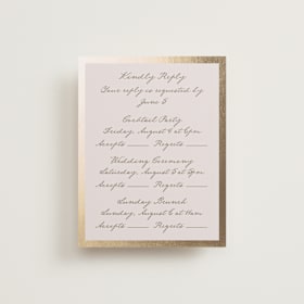 Foil-Pressed Multi-Event RSVP Cards