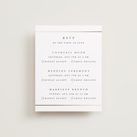 Foil-Pressed Multi-Event RSVP Cards