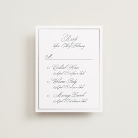 Foil-Pressed Multi-Event RSVP Cards