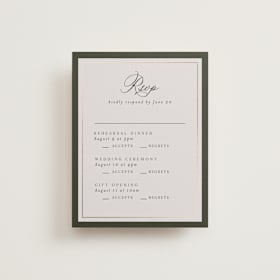 Foil-Pressed Multi-Event RSVP Cards