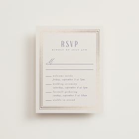 Foil-Pressed Multi-Event RSVP Cards