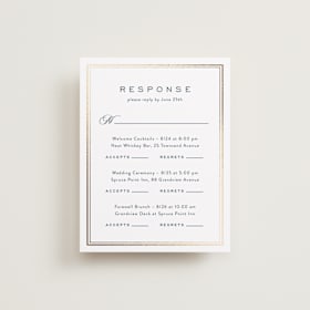 Foil-Pressed Multi-Event RSVP Cards