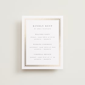 Foil-Pressed Multi-Event RSVP Cards