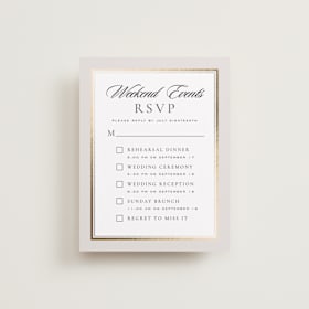 Foil-Pressed Multi-Event RSVP Cards