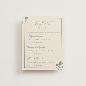Foil-Pressed Multi-Event RSVP Cards