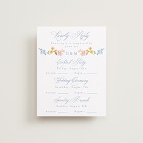 Foil-Pressed Multi-Event RSVP Cards