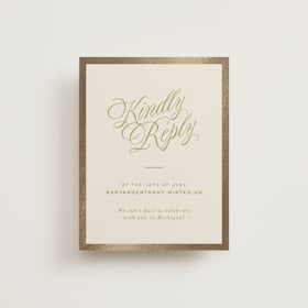 Foil-Pressed RSVP Online Enclosure Cards