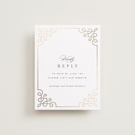 Foil-Pressed RSVP Online Enclosure Cards