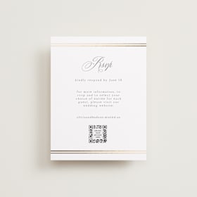 Foil-Pressed RSVP Online Enclosure Cards