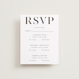 Multi-Event RSVP Cards
