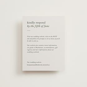 RSVP Online Enclosure Cards