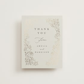 Foil-Pressed Wedding Thank You Cards