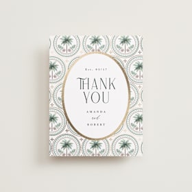 Foil-Pressed Wedding Thank You Cards