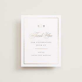 Foil-Pressed Wedding Thank You Cards