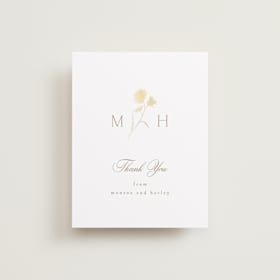 Foil-Pressed Wedding Thank You Cards