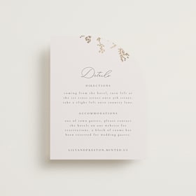Foil-Pressed Direction Cards