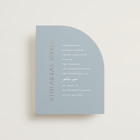 Foil-Pressed Rehearsal Dinner Cards