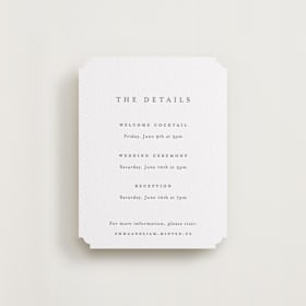 Letterpress Direction Cards